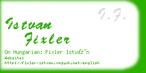 istvan fixler business card